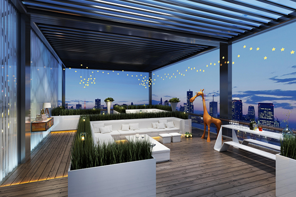 電動(dòng)百葉涼亭M210應(yīng)用場(chǎng)景1