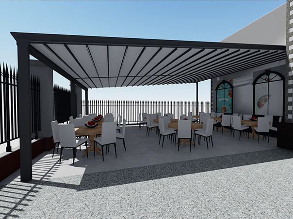 電動折疊雨棚M700