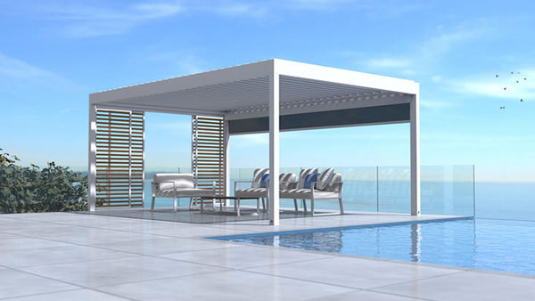 明陽遮陽歐式戶外百葉涼亭的幾大優點