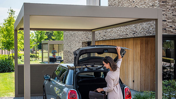 明陽遮陽電動百葉涼亭在汽車4S專賣店應用有哪些？